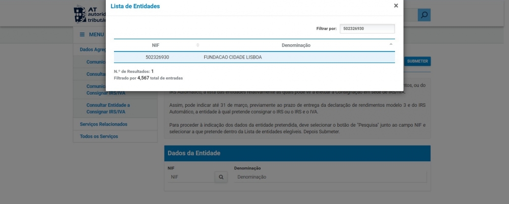 fazer a consignação de IRS antes da entrega da declaração
